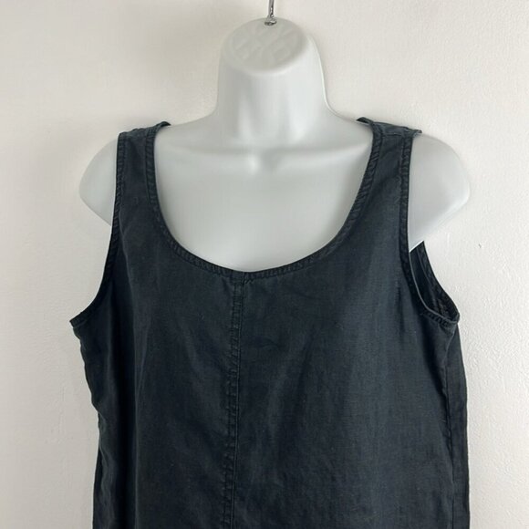 J. Jill Black Linen Loose Shift Dress - Picture 3 of 7